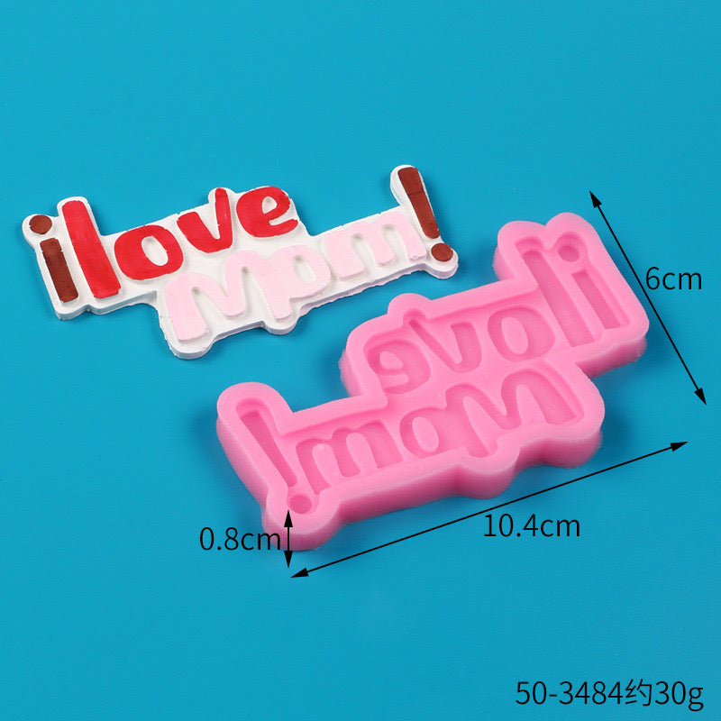 Words Keychain Silicone Mold i07