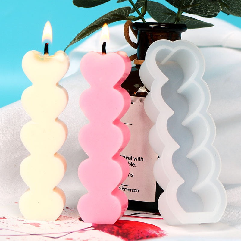 Heart Shape Candle Silicone Mold h06