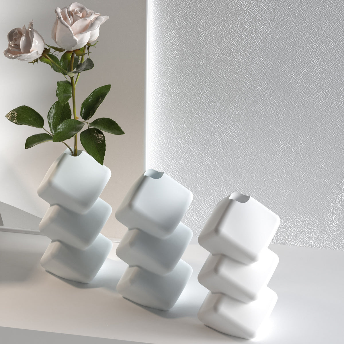 Oblique Block Vase Silicone Mold c012