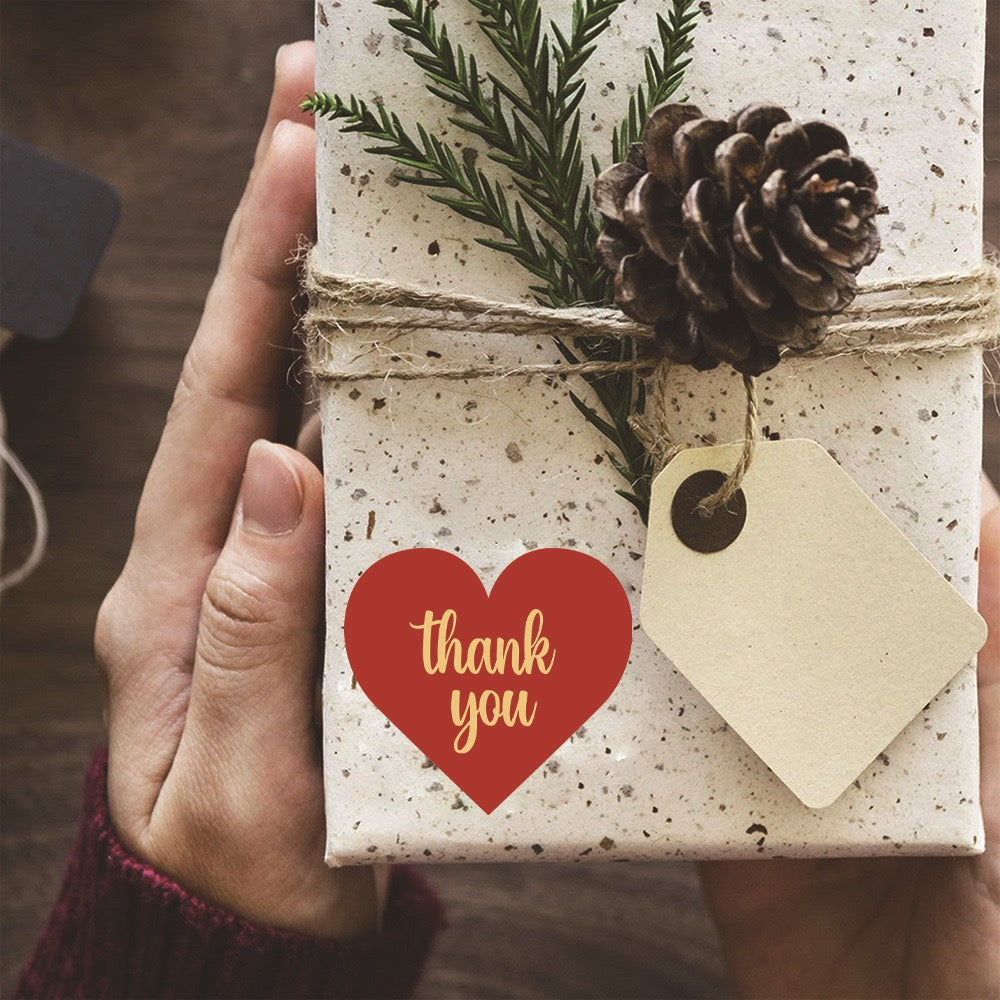Heart Thank You Sealing Stickers