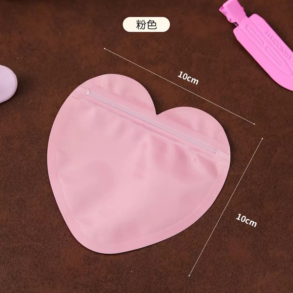 5pcs Color PVC Heart Pouch