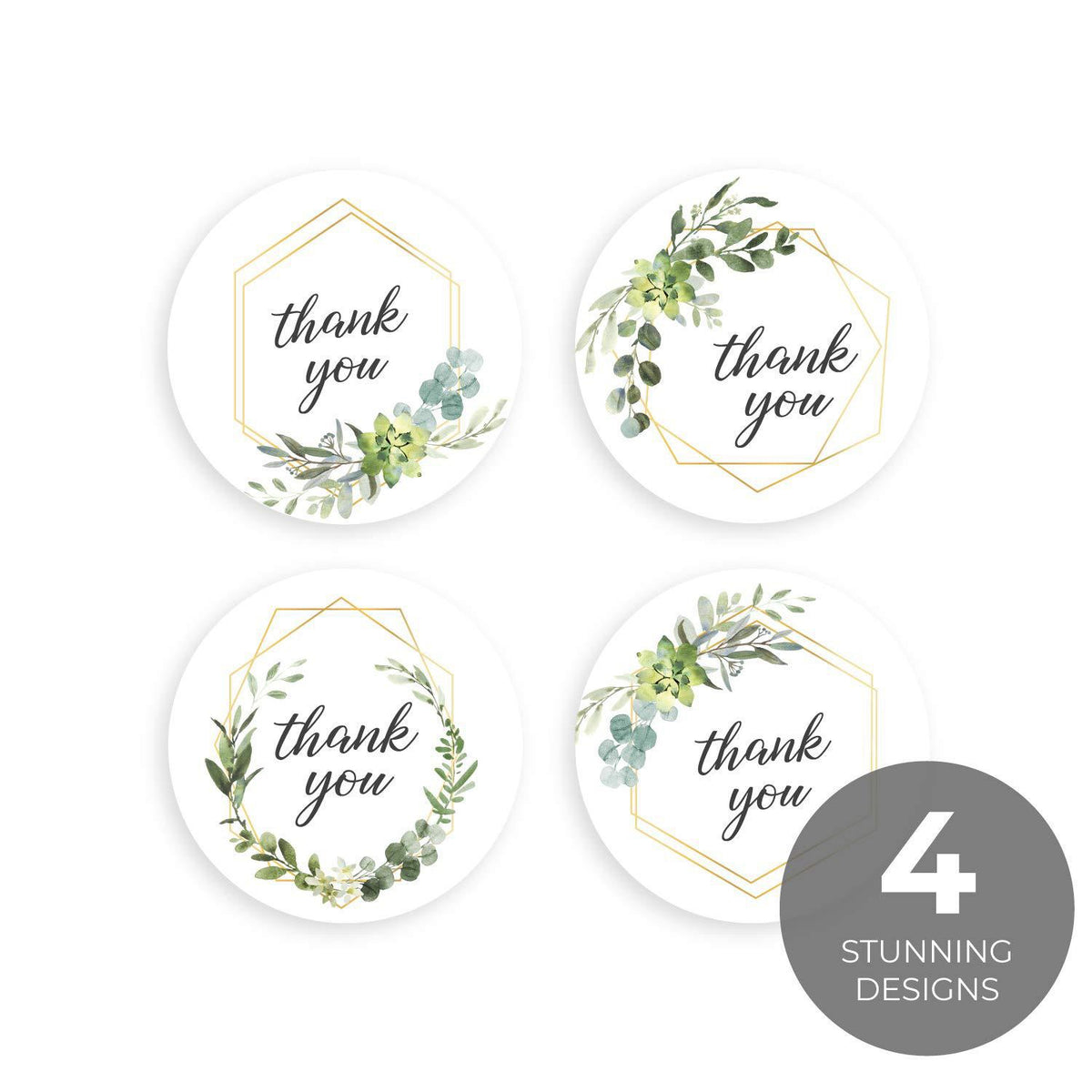 Leaves Decor Thank You Sealing Stickers