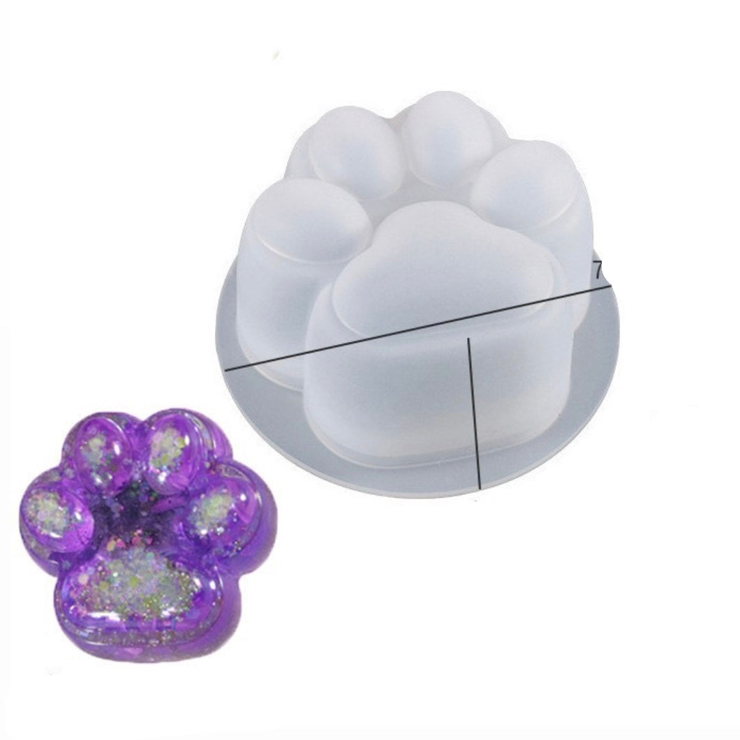 Paw Keychain Silicone Mold e07