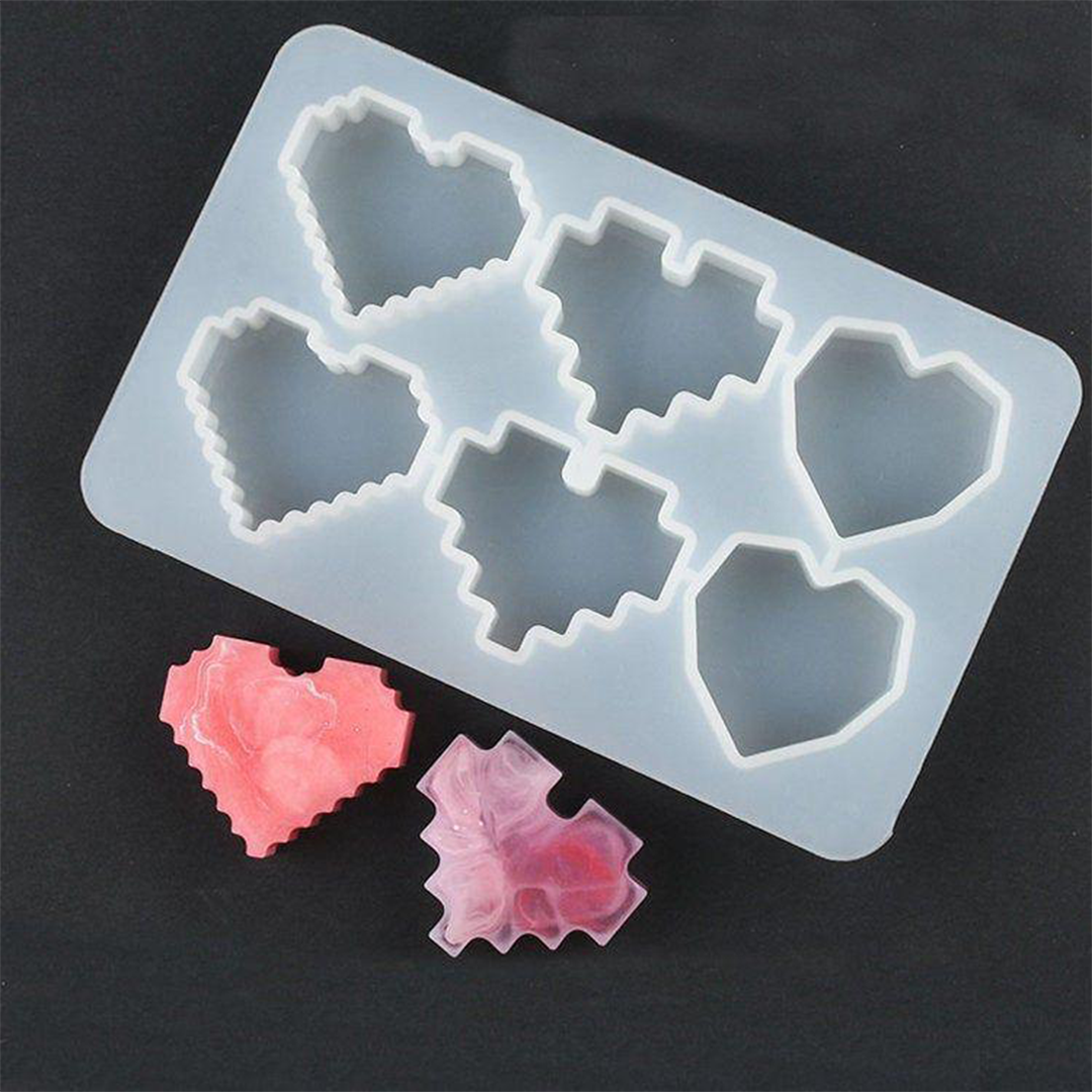 Heart Keychain Silicone Mold d03