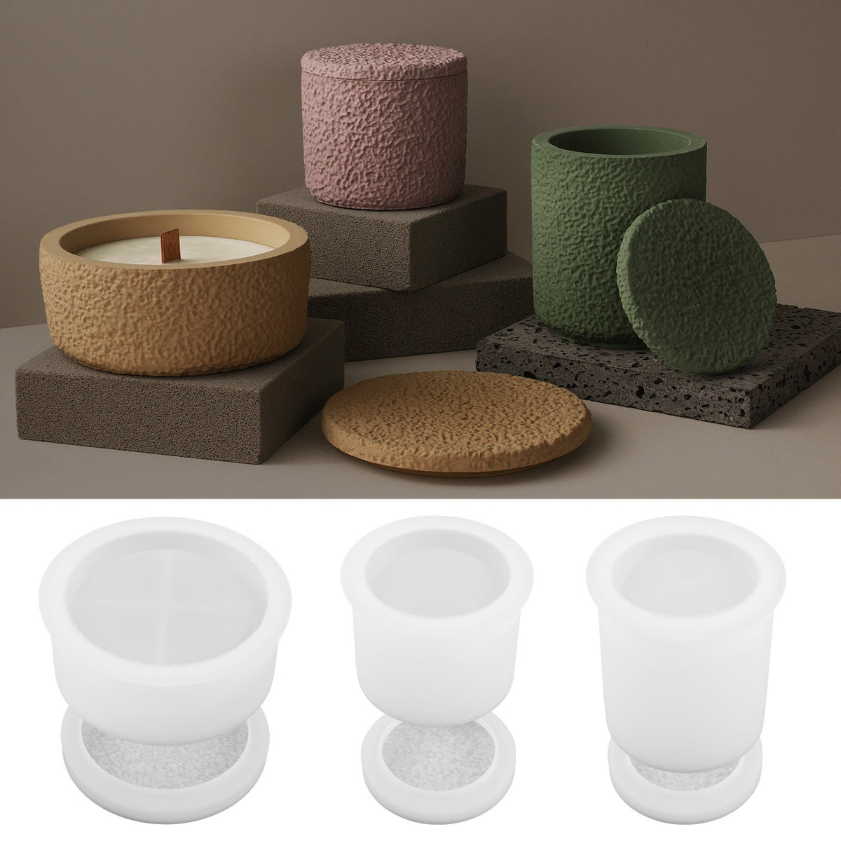 Candle Jar Silicone Mold b02
