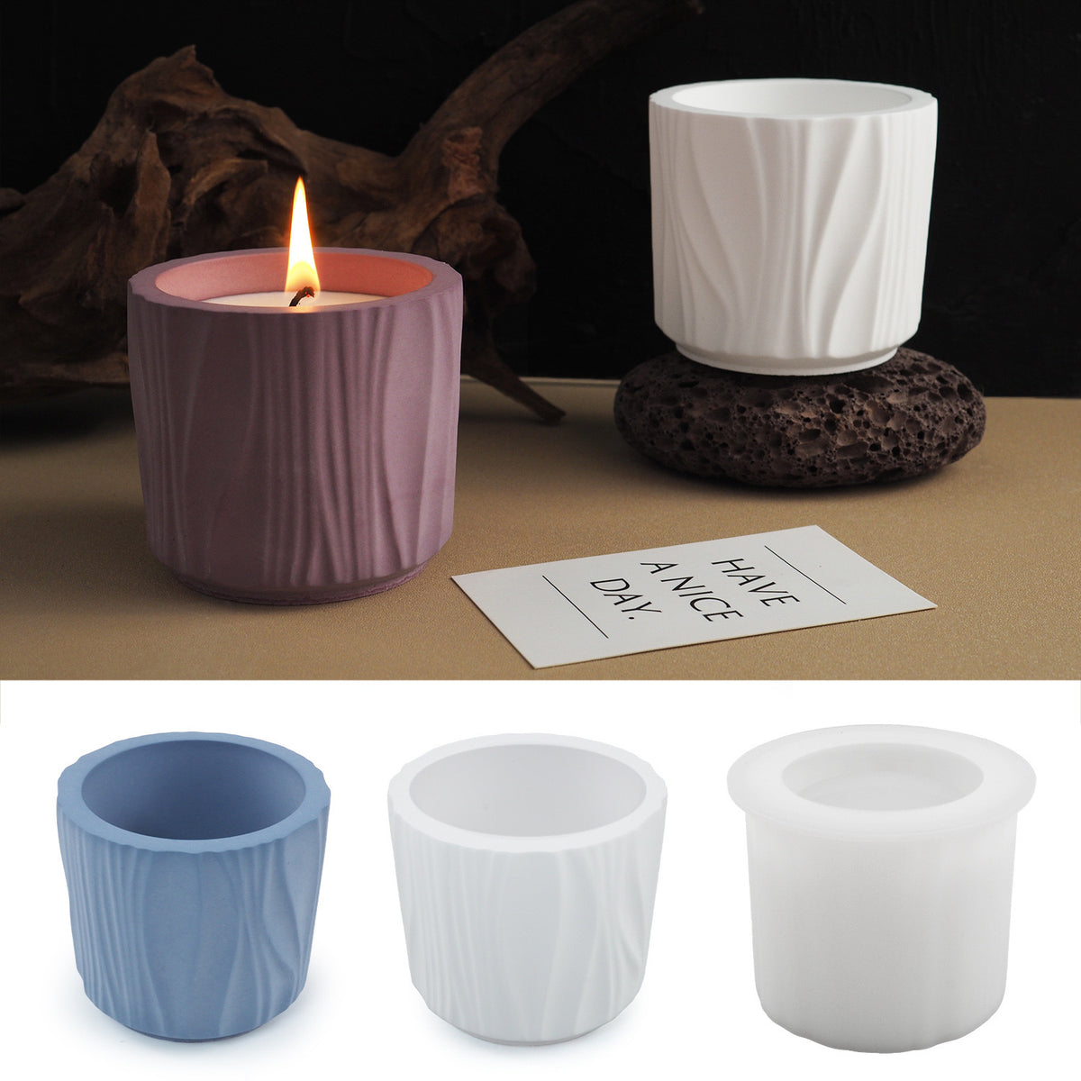 Candle Jar Silicone Mold b02
