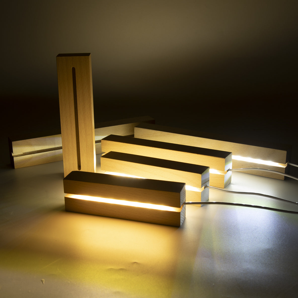 Wooden LED Display Base Light o07
