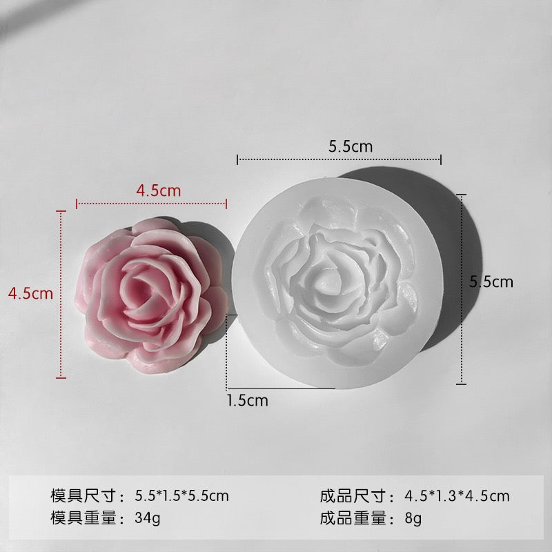 Candle Rose Silicone Mold h013