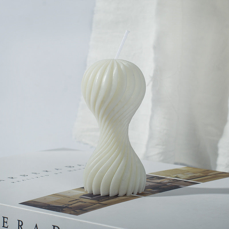 Round Wave Candle Silicone Mold h09