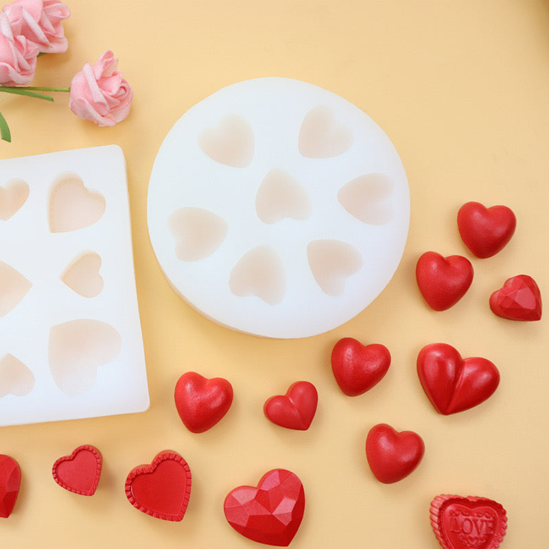 12in1 Heart Candle Silicone Mold h05