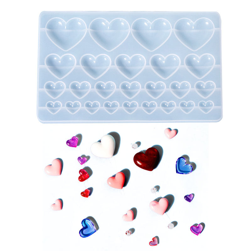 Heart Keychain Silicone Mold d03