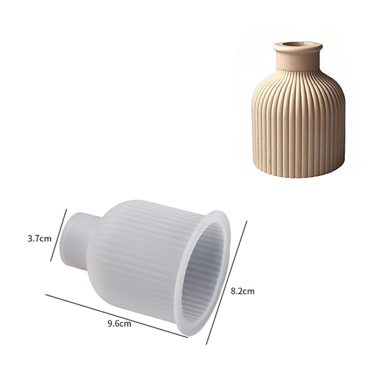 Stripped Vase Silicone Mold e01