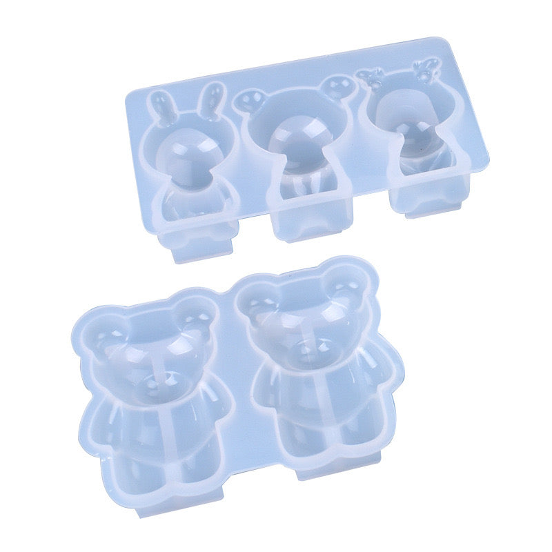 Bear Keychain Silicone Mold a07