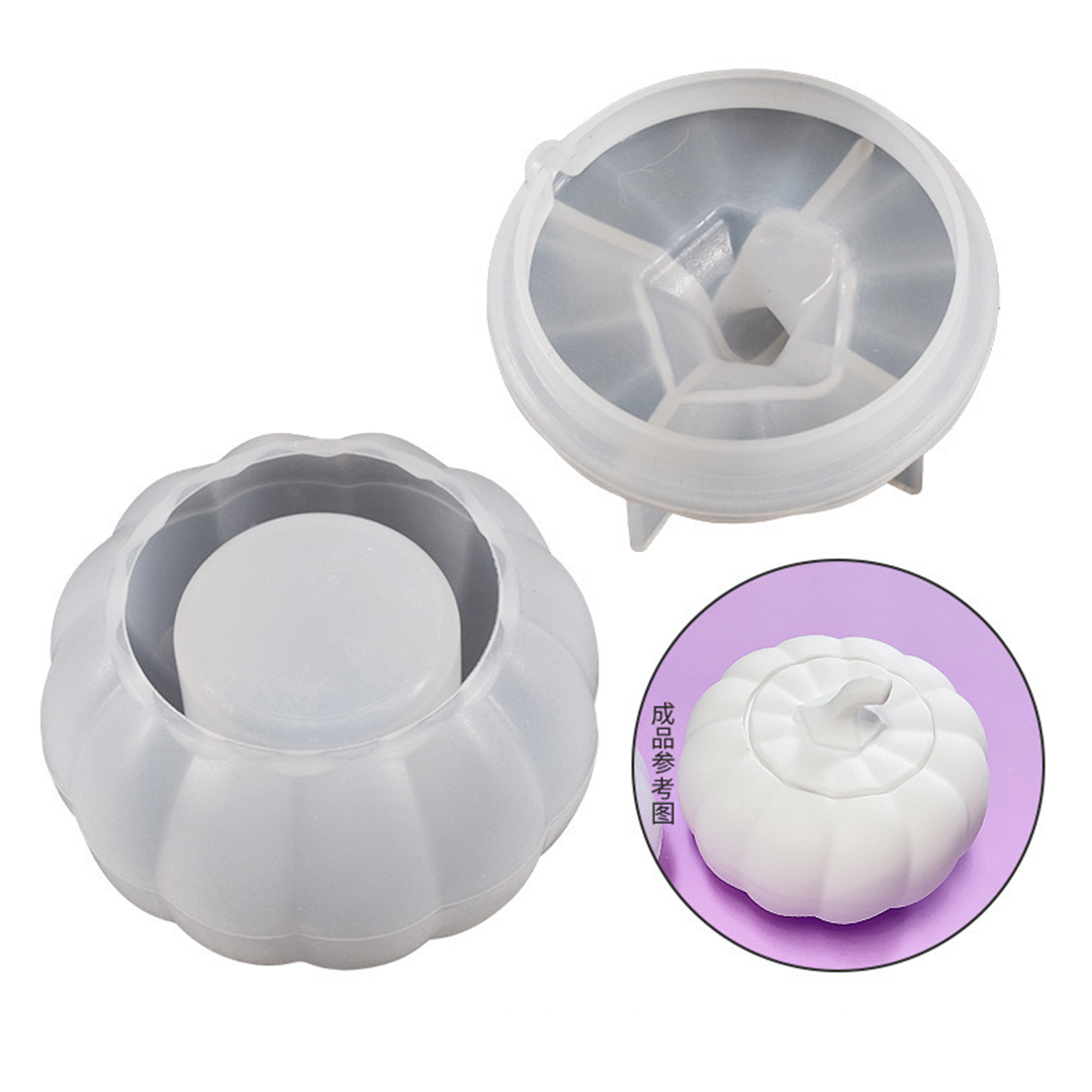 Pumpkin Candle Jar Silicone Mold b05