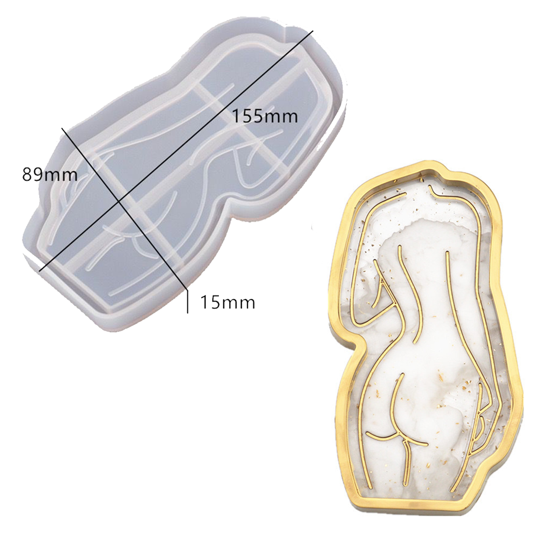 Lady Body Trinket Tray Silicone Mold g013