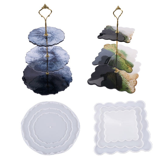 3 Tier Layer Tray Silicone Mold d014