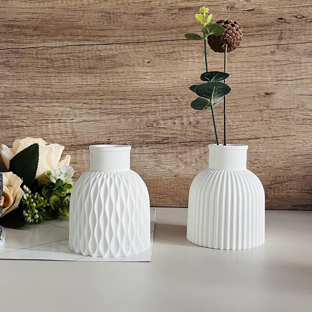 Stripped Vase Silicone Mold e01
