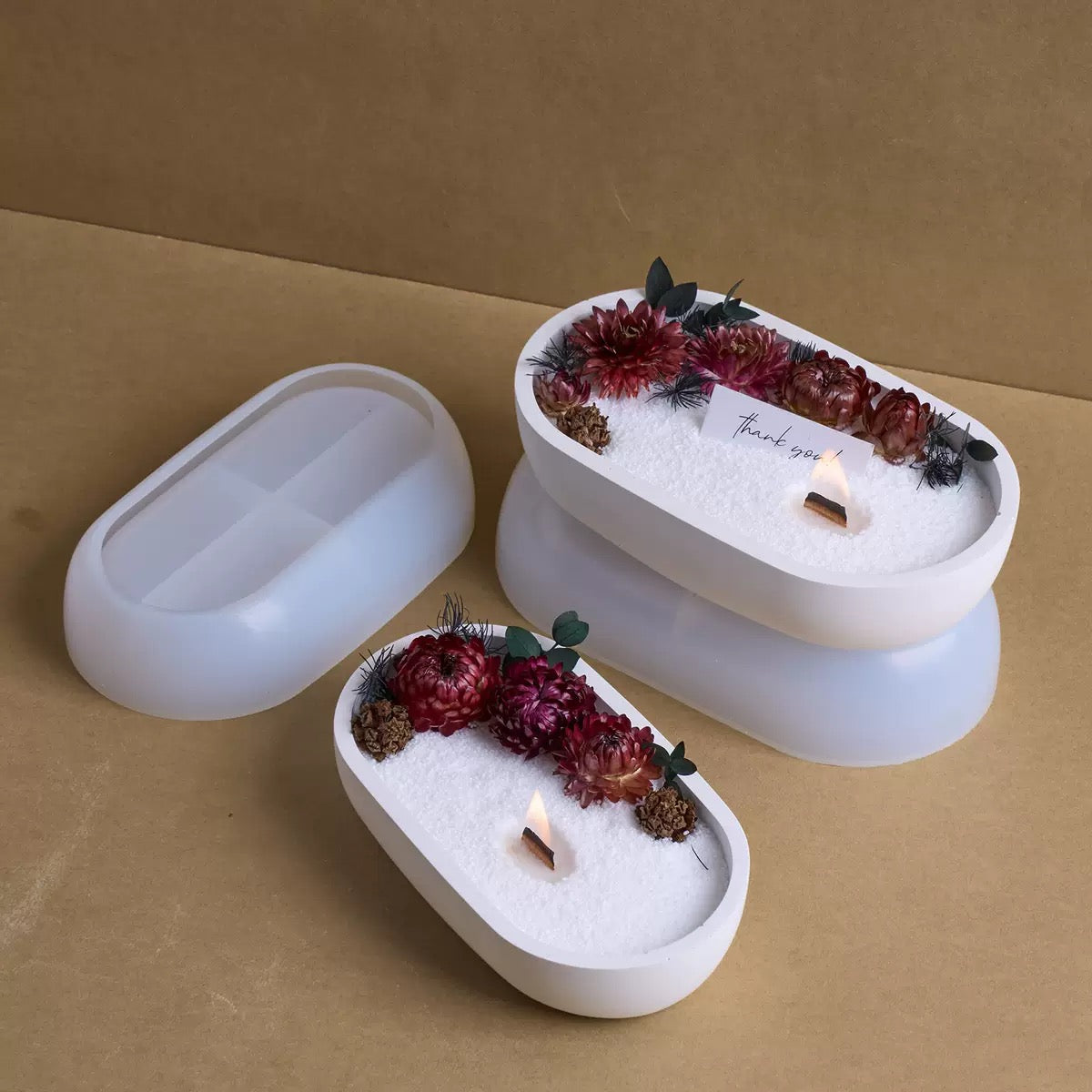 Boat Shaped Candle Jar Silicone Mold