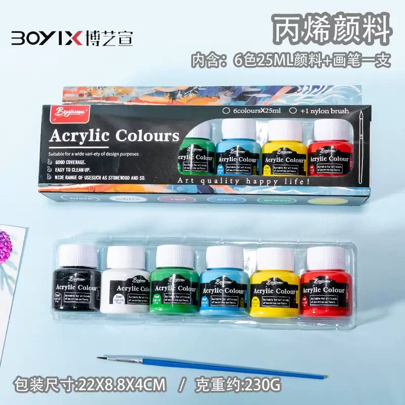 6 Colors 25ml Paint Set