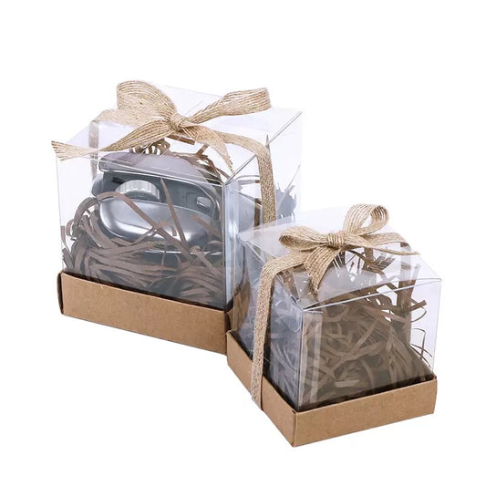 5pcs PVC Transparent Packaging Box with Shredded Paper