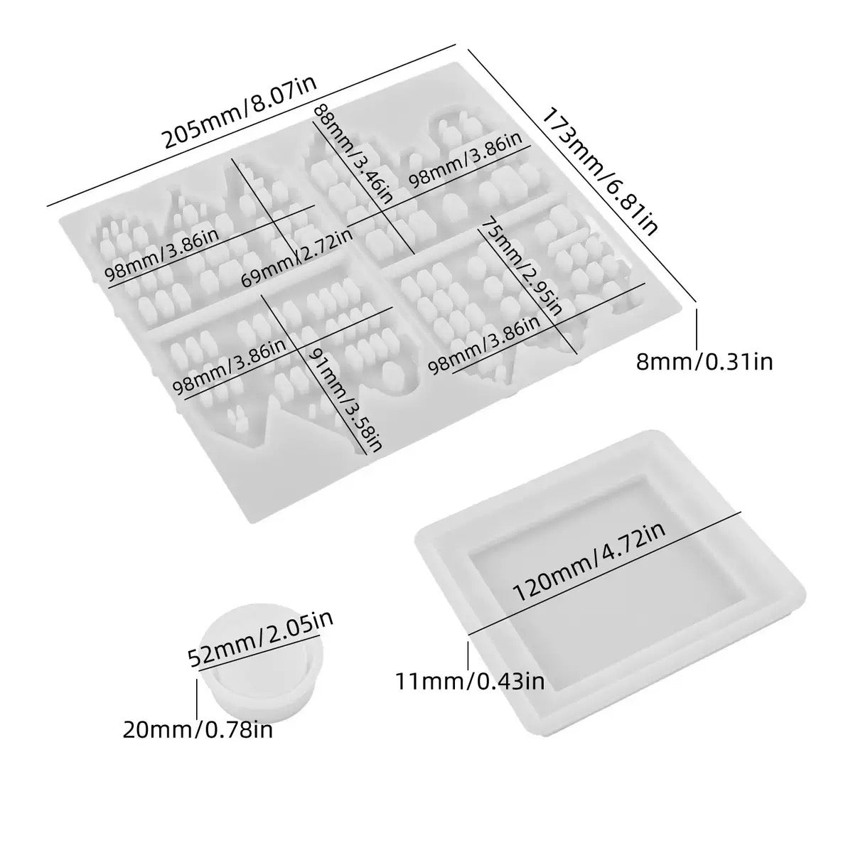 Decorative Tealight Candle Silicone Mold a011