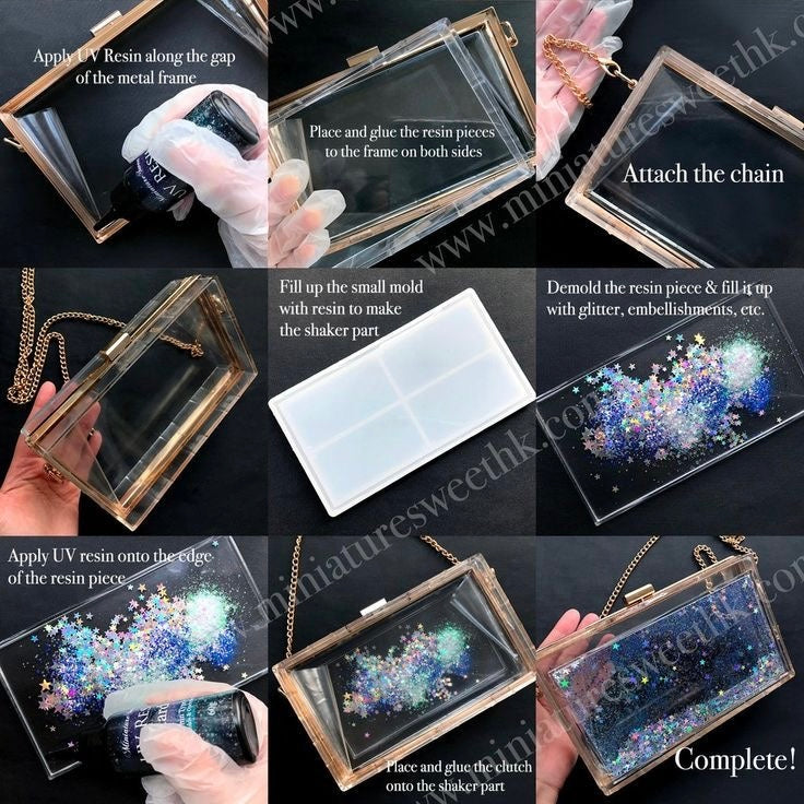 Resin Clutch Bag Silicone Mold d07