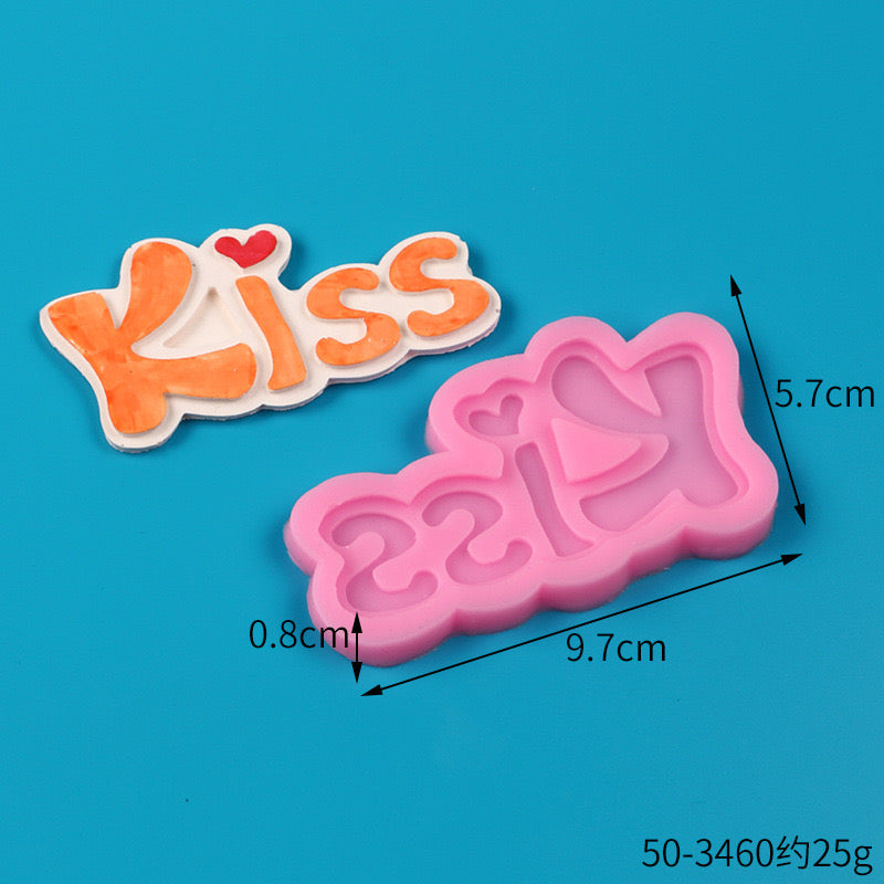 Words Keychain Silicone Mold i07