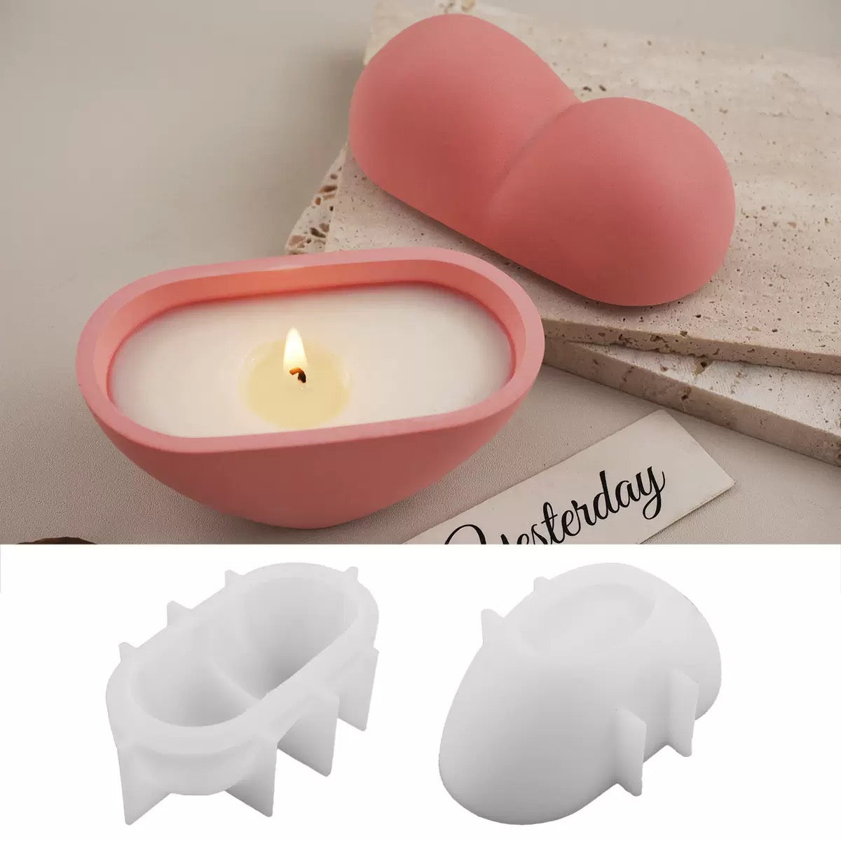 Heart Shape Candle Jar Mold