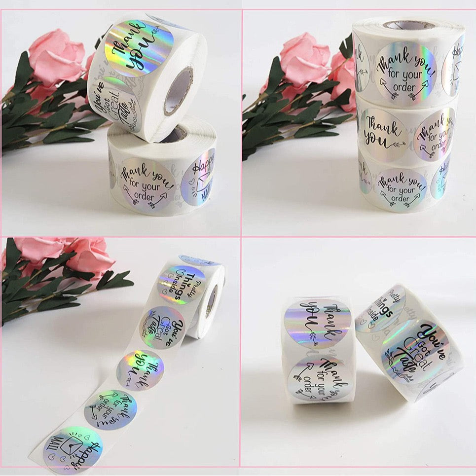 Holographic Thank You Sealing Stickers