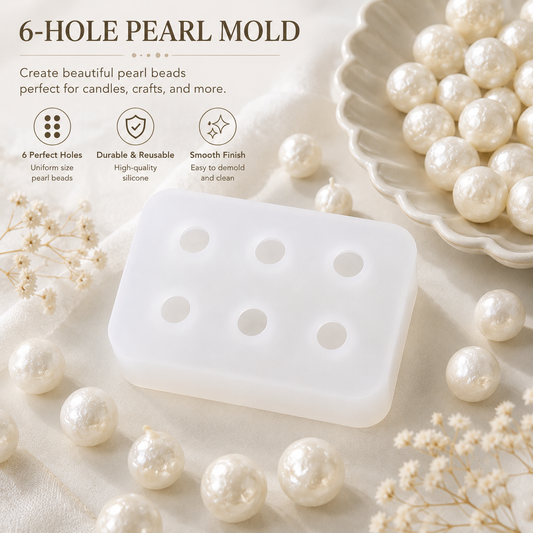 6-Hole Candle Pearl Silicon Mold