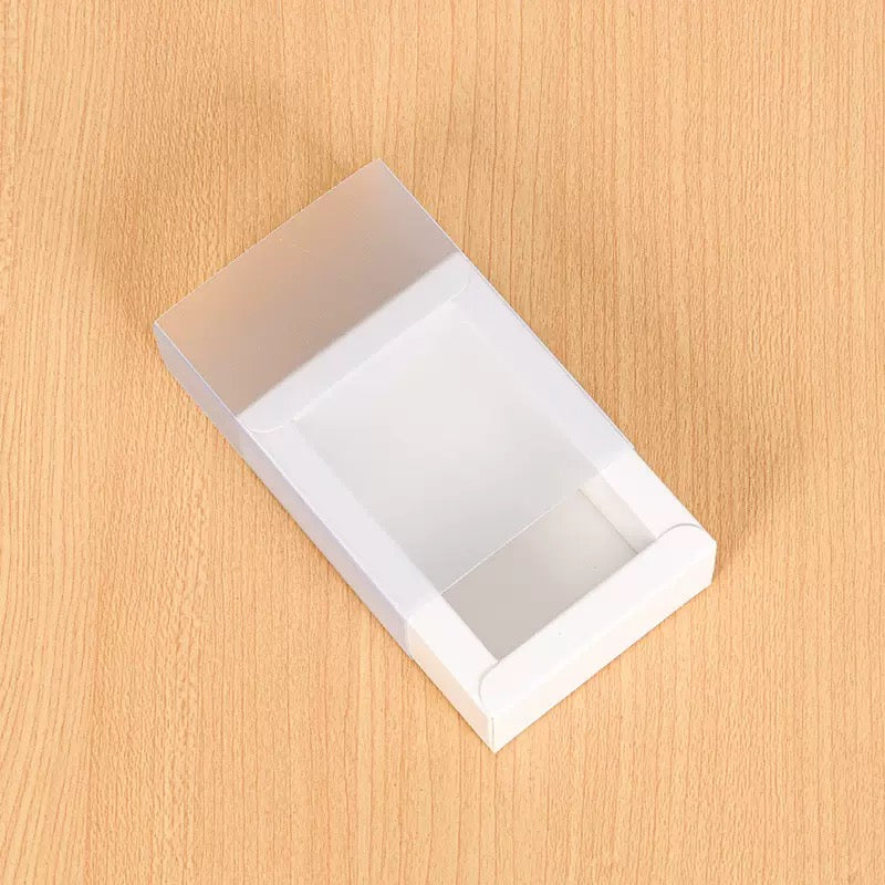5pcs Kraft Paper Slide Drawer Box with clear pvc window