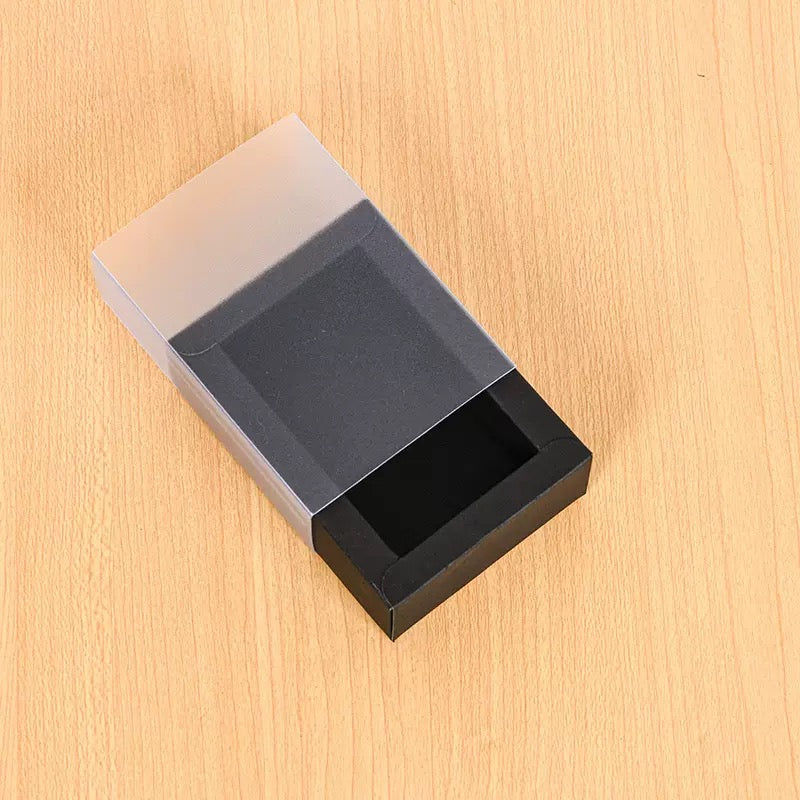 5pcs Kraft Paper Slide Drawer Box with clear pvc window