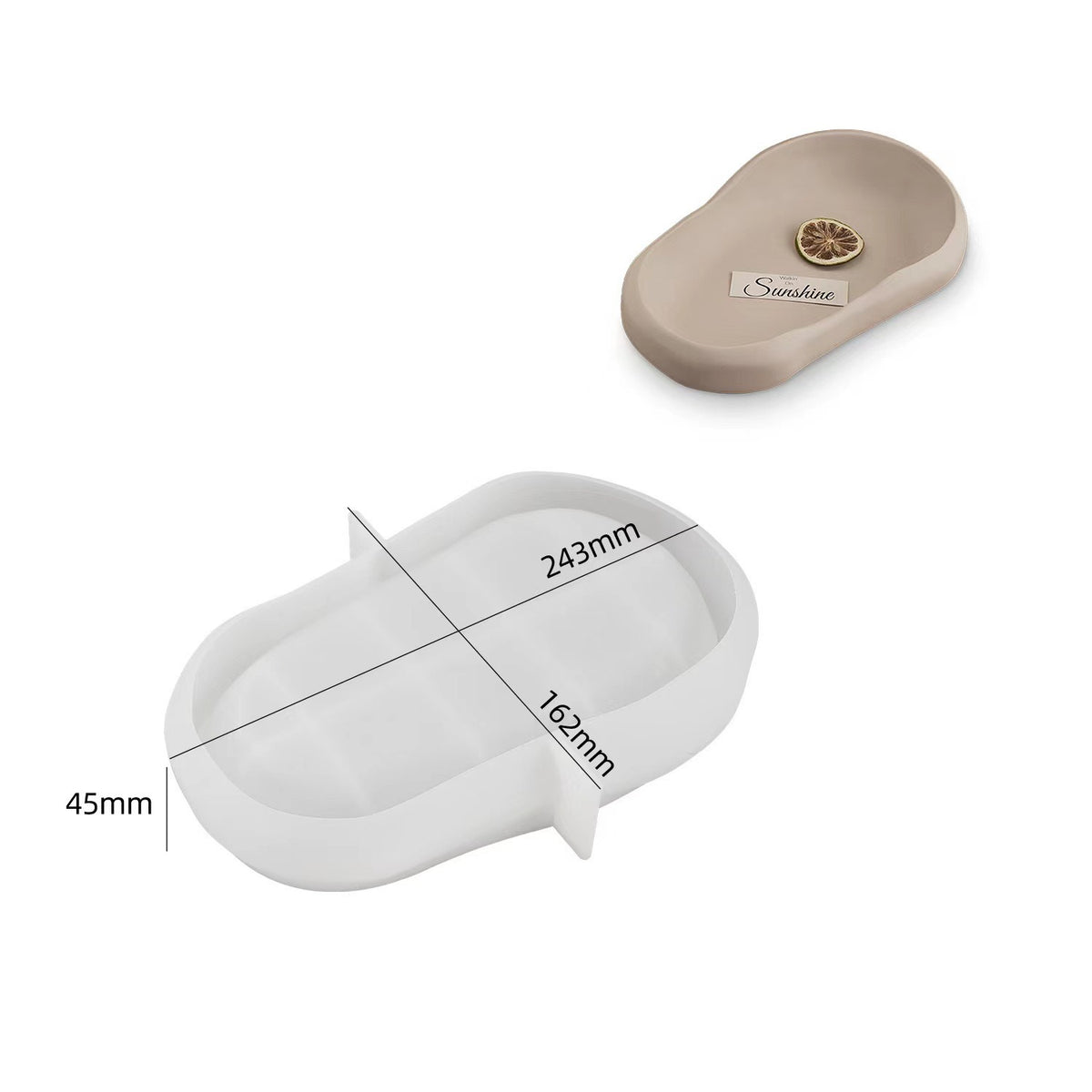 Irregular Oval Tray Silicone Mold g03