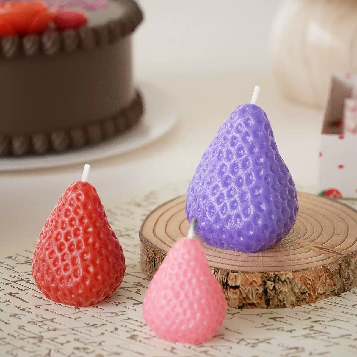 Strawberry Candle Silicone Mold