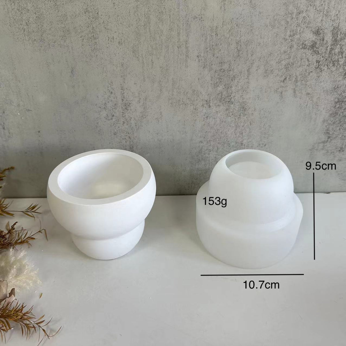 Candle Jar/ Incense Burner Silicone Mold d05