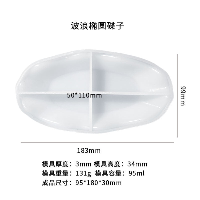 Wave Saucer Plate Silicone Mold e03