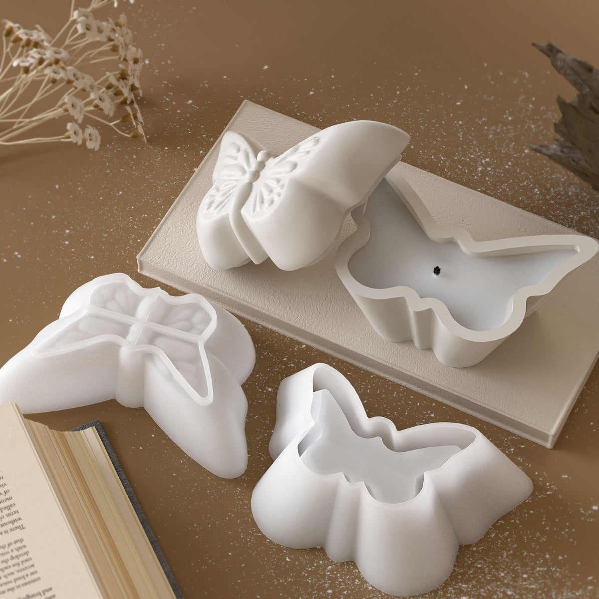 Butterfly shape Candle Jar Silicone Mold b04