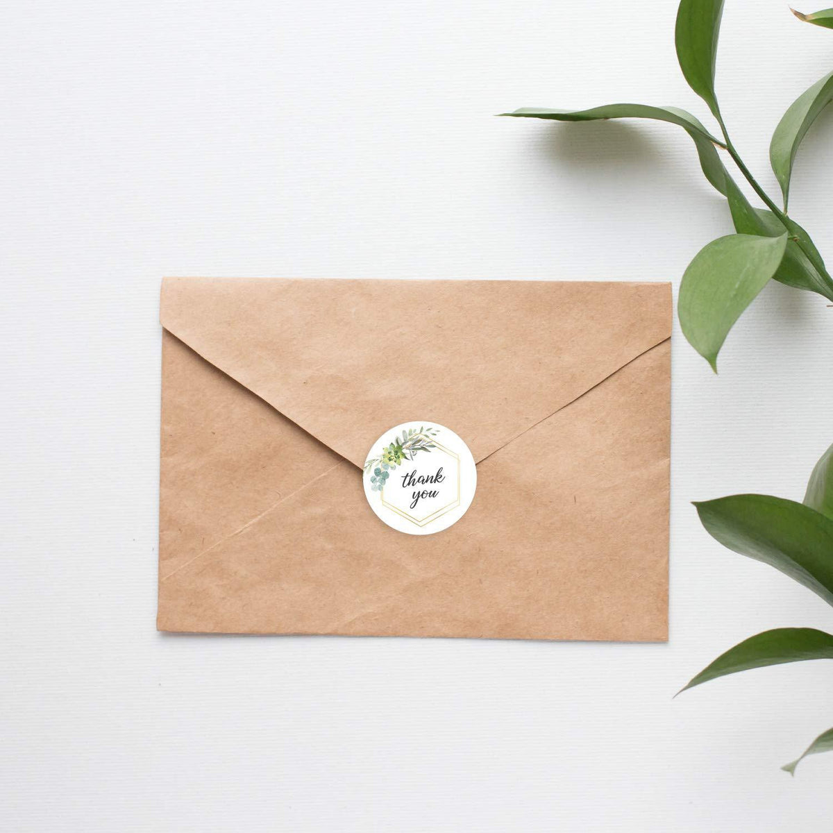 Leaves Decor Thank You Sealing Stickers