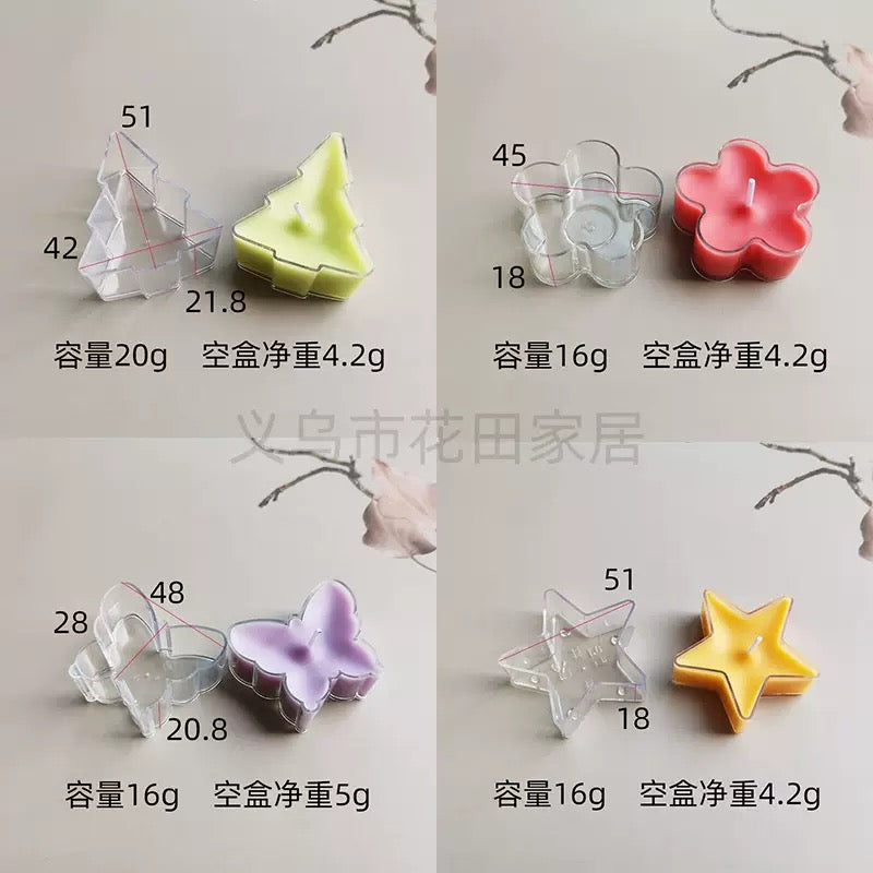 5pcs Tealight Jar Container + Wick