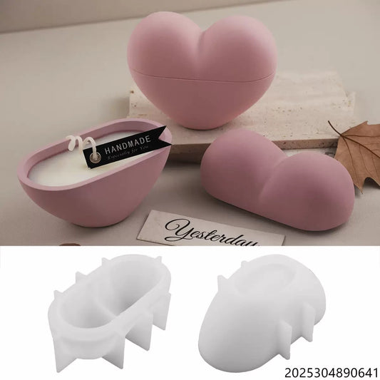 Heart Shape Candle Jar Mold