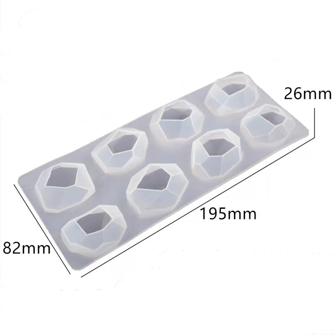 Irregular geometric crystal gemstone mold a011