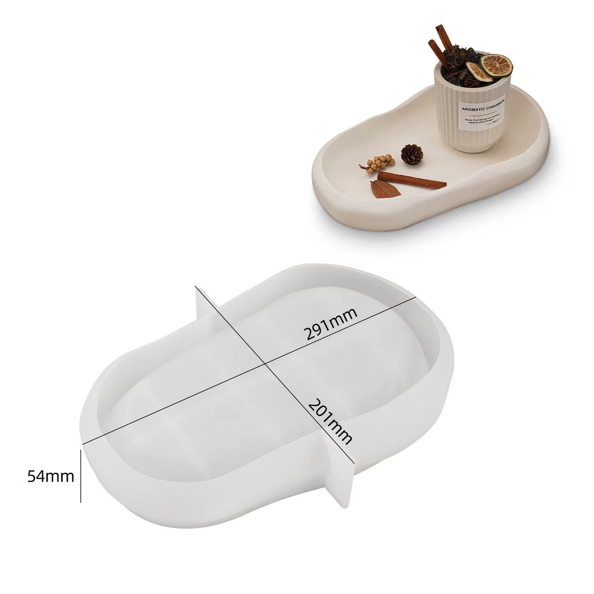 Irregular Oval Tray Silicone Mold g03