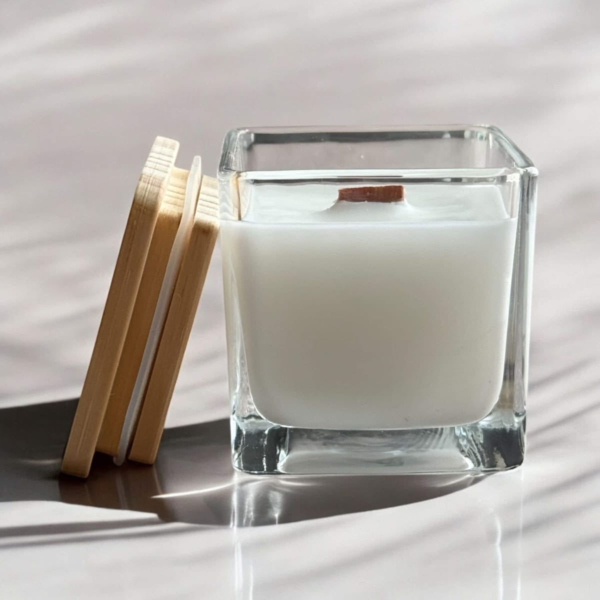 Square Candle Glass Jar