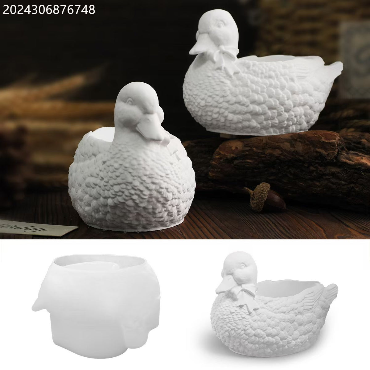 Duck Candle Bowl/ Trinket Storage Silicone Mold i010