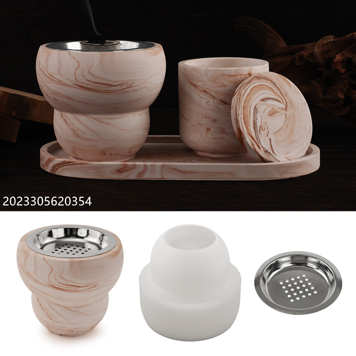 Candle Jar/ Incense Burner Silicone Mold d05