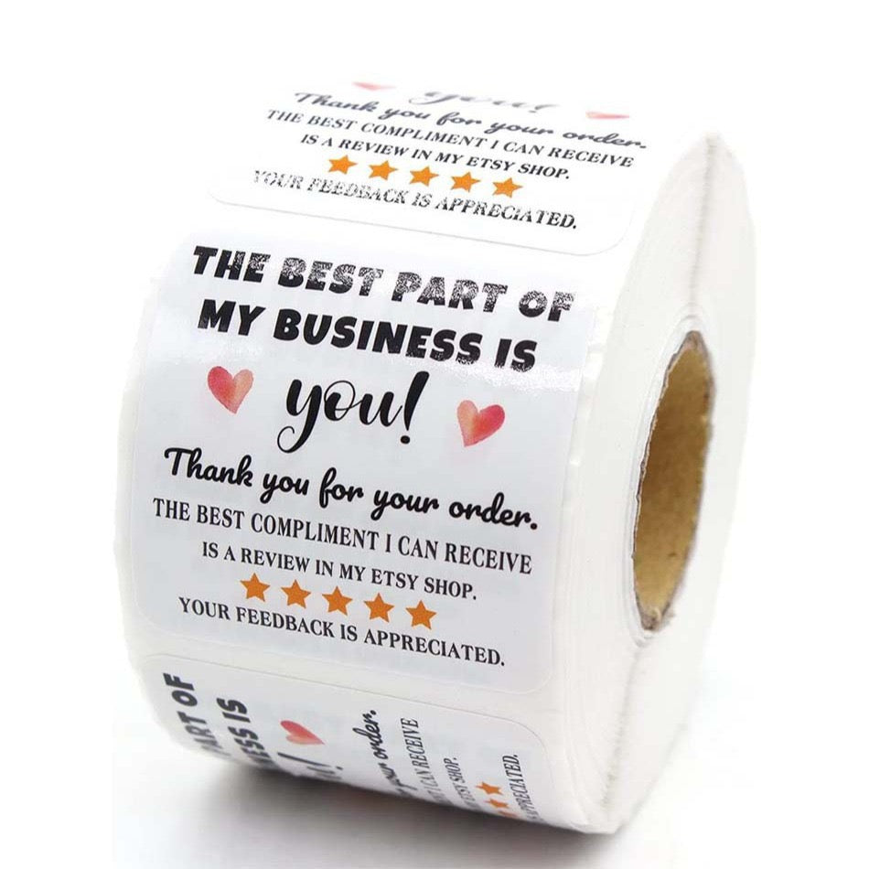 500pcs Square Thank You Sealing Stickers