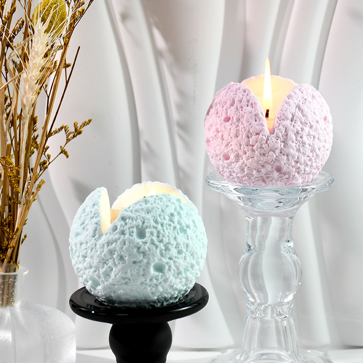 Petal Meteorite Aromatherapy Candle Jar Mold a014
