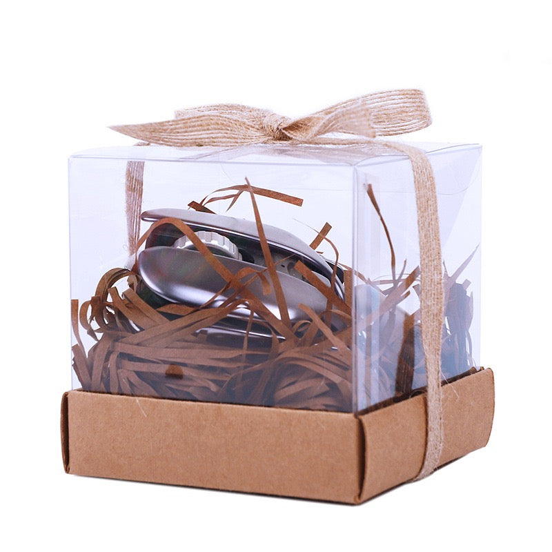 5pcs PVC Transparent Packaging Box with Shredded Paper