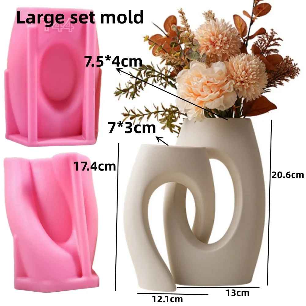 Twin Silicone Vase Mold i08