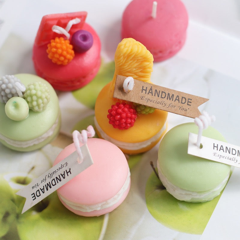 Macaron Dessert Candles Silicone Mold h011